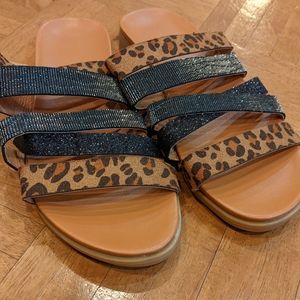 Leopard Strap Sandals